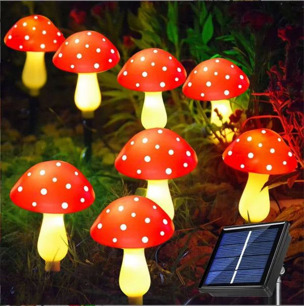 12LED Solar Mushroom Fairy Light