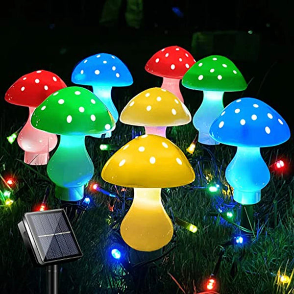 12LED Solar Mushroom Fairy Light